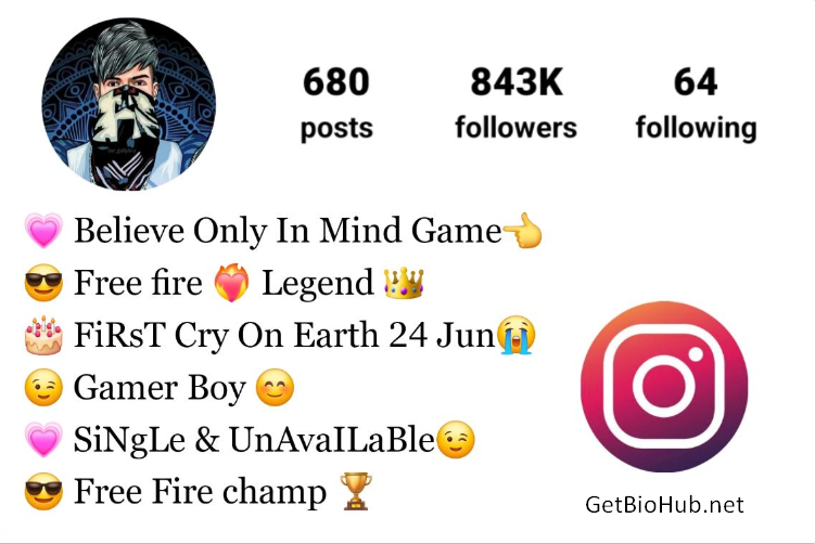 375+ Best Free Fire Bios for Instagram | Ultimate Gaming Bios