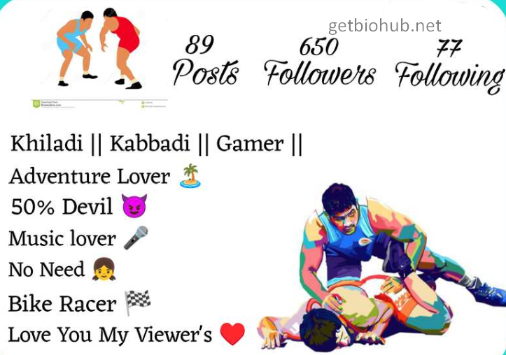 210+ Best Instagram Bios for Kabaddi Lovers | Creative Kabaddi Bio Ideas for Instagram