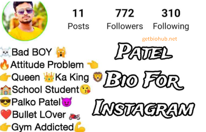 102+ Best Patel Instagram Bio Ideas - Stylish Instagram Bios for Patel Boys & Girls