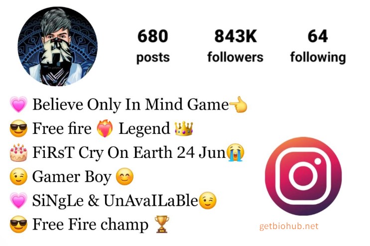 Free Fire Bio for Instagram